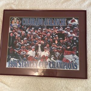 Vintage 1996 Colorado Avalanche Stanley Cup Champions frames team photo